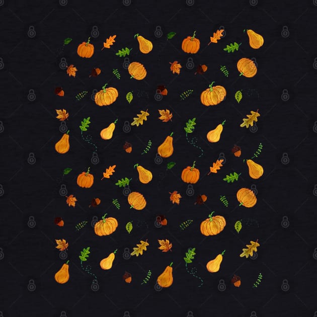 Cute orange autumn/Fall pattern by Starlight Tales